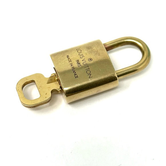 Authentic Louis Vuitton Gold Lock & Key Brass Number 321 - Picture 2 of 6